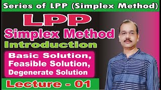 Linear Programming  LPP  Simplex Method  Introduction Lecture  01 [upl. by Server]