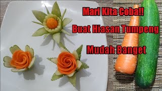 GARNISH TIMUN DAN WORTEL UNTUK HIASAN TUMPENGBUNGA DARI TIMUN WORTEL [upl. by Rutherford578]