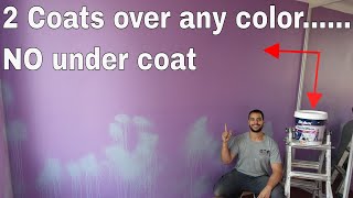 how to paint light colors over dark walls  DIY easy way [upl. by Herman]