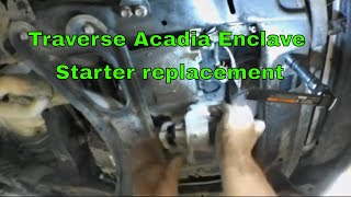 Chevy Traverse starter replacement [upl. by Niatirb]