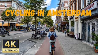 4K  CYCLING THROUGH THE STREETS OF AMSTERDAM  2020  CITY TOUR [upl. by Matthus833]