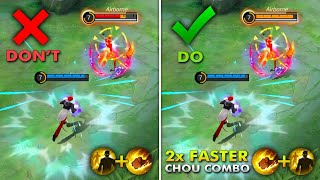 THE NEW USEFUL iNSECTiON CHOU COMBO EASY KILL ENEMY CARRY  MLBB [upl. by Duggan]