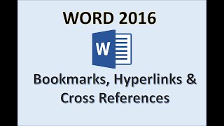 Word 2016  Bookmark Cross Reference amp Hyperlink  How to Add Use Insert Bookmarks References in MS [upl. by Ahcsim126]