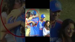 Shahneel Gill Kissedhug Shubhman Gill after India Win T20 Series vs Zim shubhmangill shahneelgill [upl. by Eceinert]