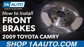 How to Replace Front Brakes 0816 Toyota Camry [upl. by Taite]