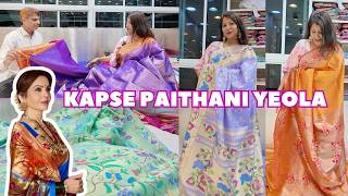 Neeta Ambanis Choice for PURE HANDLOOM Paithani KAPSE PAITHANI Sarees from 500 Rs to 2L [upl. by Zurc227]