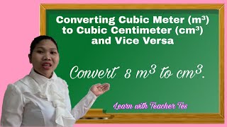 Converting Cubic Meter m³ to Cubic Centimeter cm³ and Vice Versa [upl. by Stargell]