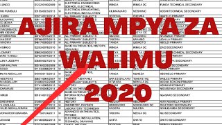 TAMISEMI Ajira za walimu 2020MAJINA YA WALIMU WAPYA 2020 YAKO HAPAAjira Mpya Za Walimu [upl. by Aiello]