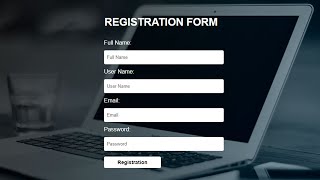 How to Create Simple Registration Form using only HTML and CSS  Sign up Page Design Tutorial [upl. by Caz]