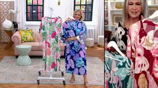 Breezies Lounge Blissful Breeze Short Sleeve Caftan on QVC [upl. by Eikcid613]