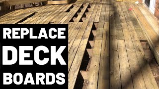 How To Replace Deck Boards [upl. by Ecyaj]