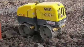 Wacker Neuson RTSC2 remote controlled compactor [upl. by Asilam]