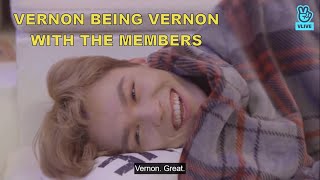 Vernon Being Vernon with the members SEVENTEEN [upl. by Nahsor]