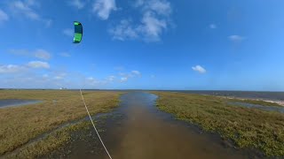 Kiteboarding in super shallow water in Brozil [upl. by Odlanra271]