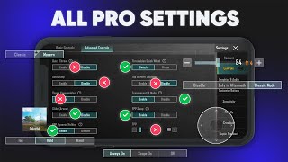 All Basic and Advanced Pro Settings for BGMI and PUBG Mobile [upl. by Saba]