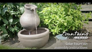 Lumineo Fountains  Solar Fountain assembly instructions [upl. by Silrac]