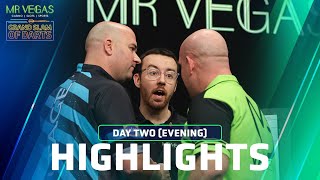 NEEDLE AT THE END  Day Two Evening Highlights  2023 Mr Vegas Grand Slam of Darts [upl. by Morgen]