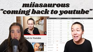 Miiasaurous quotcoming back to youtubequot [upl. by Rona555]