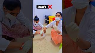 Blood spill management  bloodspillsaftyfirststaysafeshortvideomed [upl. by Aidil]