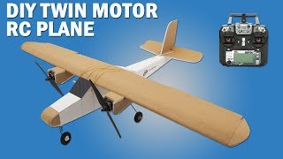 How To Make Twin Motor RC Model Airplane  DIY Brushless Motor Model Airplane [upl. by Louanna]