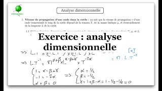 Méthodes scientifiques  exercice danalyse dimensionnelle [upl. by Liek838]