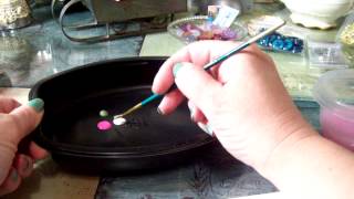 How to paint tiny roses and project share [upl. by Nyltak]