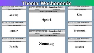 Sprechen Thema  Wochenende  Teil 2  German Goethe A1 Exam [upl. by Ennaeel]