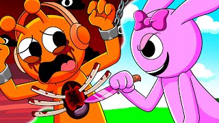 Incredibox Sprunki  PINK PINKI STEALS OREN ORANGES HEART Cartoon Animation [upl. by Ardnasella]