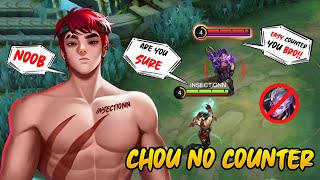 WTF DAMAGE iNSECTiONN CHOU NO COUNTER  MLBB [upl. by Llednek251]