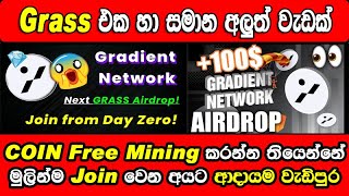 Gradient Network Airdrop Full Details  Gradient Node Mining Airdrop Sinhala  Missed GRASS Profit [upl. by Ykroc198]