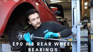 HOW TO E90 E92 M3 rear wheel bearing replacement 2007 [upl. by Osi920]