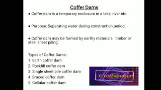 About Coffer Dam cofferdamlecture civilengineering [upl. by Llewop]