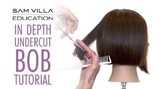 In Depth Undercut Bob Tutorial [upl. by Mulvihill]