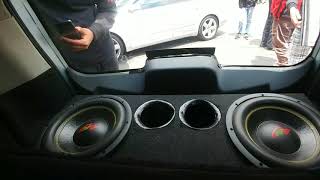 Car subwoofer 12quot 16000 Watt Audio Fusion Power  Rocking car [upl. by Skyla200]