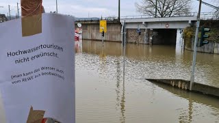 Hochwasser in Vallendar erneut gestiegen Hochwassertouristen nicht erwünscht Rhein am 08022021 [upl. by Karrie629]