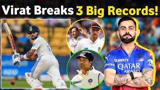 virat kohli breaks 3 records in the IndNZ Test series IND vs NZ Test  Virat Kohli [upl. by Ylrrad]