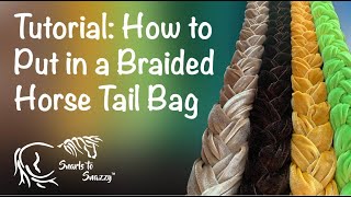 How to put in a braided horse tail bag [upl. by Aimej]