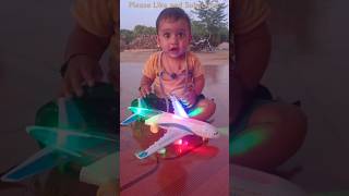 Baby funny video 😂  baby playing with airplane toy ✈️ shorts Viral baby [upl. by Ob755]