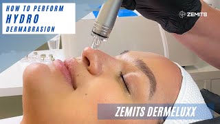 How to Perform Hydro Dermabrasion  Zemits DermeLuxx Treatment Protocol [upl. by Adnih]