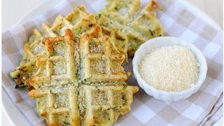 Easy Zucchini amp Parmesan Savory Waffles [upl. by Swamy462]