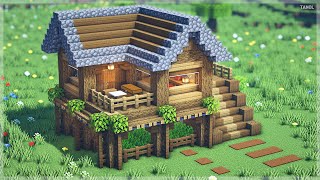 ⚒️ Minecraft  How To Build a Simple Survival House  Starter House 🏡 [upl. by Ysabel617]