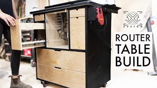 Router Table Cabinet Build with STORAGE and DUST COLLECTION [upl. by Flosser]