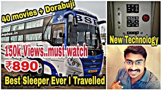 BSP Travels  Flight Technology Bus  First Class Sleeper Bus Bharath Benz Bus ReviewTamil Vlog [upl. by Eciral130]