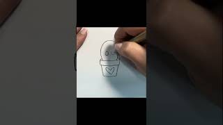 Watch me draw this cute cactus melonheadz melonheadzdraws [upl. by Bowie]