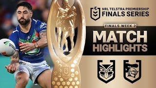 NRL 2023  Warriors v Knights  Match Highlights [upl. by Henryetta]