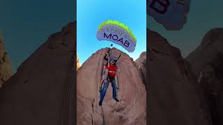 quotThis tandem base Moab is a while different animalquot BASE jumping in Moab Utah youtubeshorts moab [upl. by Arykahs]