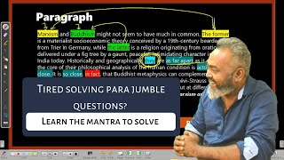 Learn the ultimate mantra to solve Para Jumbles questions  GejoSpeaks  CAT Questions [upl. by Leruj]