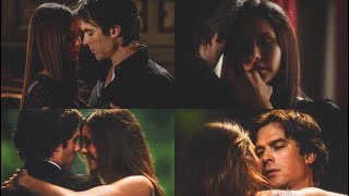 Delena Damon amp Elena  Love Story [upl. by Rdnaskela]