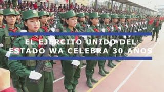 La guerrilla más poderosa de Birmania celebra su 30 aniversario con un desfile [upl. by Urbanna]