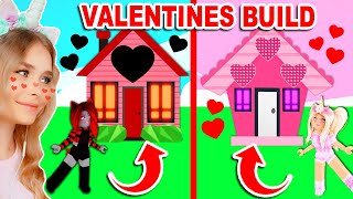 VALENTINES Build Challenge MOODY Vs SANNA In Adopt Me Roblox [upl. by Stanly448]